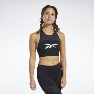 Reebok Workout Ready Bh Damen - Schwarz/Silber - DE 589-SAX